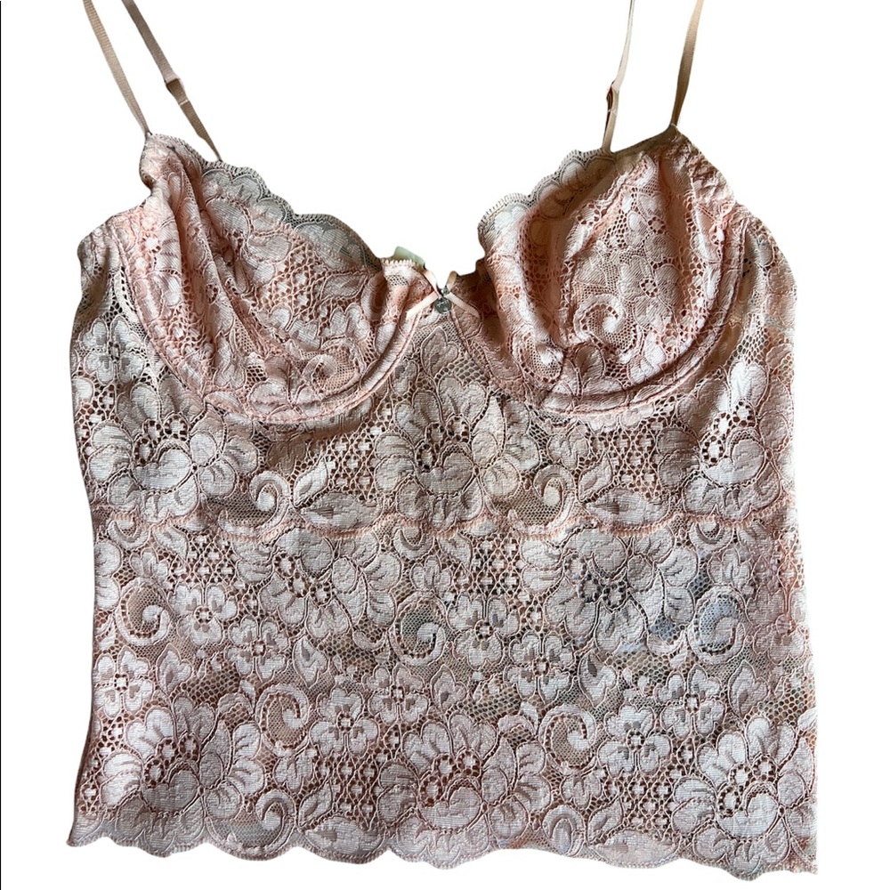 Guess Pink Lace Cami Top